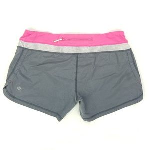 Lululemon Groovy Run Shorts Running Pink Gray 10